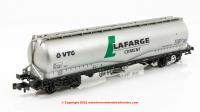 377-675B Graham Farish 100 Tonne JPA Cement Wagon VTG 'Lafarge Cement' Silver - Era 9.